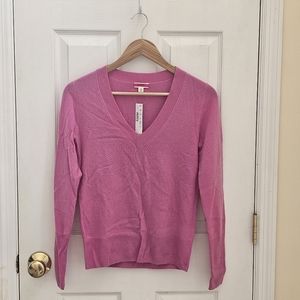 J. Crew Pink V-Neck Sweater